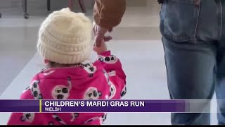 Welsh residents brave the cold for 2nd annual Children’s Mardi Gras Run [upl. by Assek]