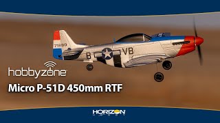 HobbyZone P51D Mustang 450mm RTF Trainer Airplane [upl. by Ardied]