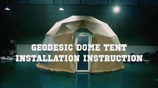 6M Geodesic Dome Tent Installation Instruction Step by Step [upl. by Aicetel252]