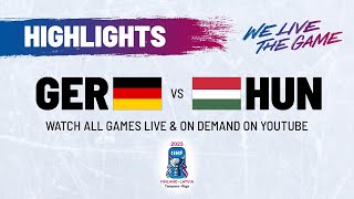 Highlights  Germany vs Hungary  2023 IIHFWorlds [upl. by Milstone]