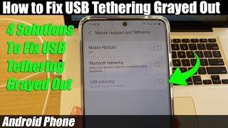 How to Fix USB Tethering is Grayed Out on Android [upl. by Adnanref521]