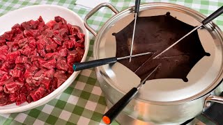 ✅ Meat fondue complete recipe [upl. by Carhart625]