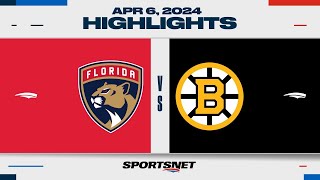 NHL Highlights  Panthers vs Bruins  April 6 2024 [upl. by Irwinn]