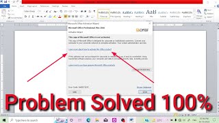 Ms Words Problam This Copy of Microsoft Office is Not activated  How to solve Ms Words Problam [upl. by Kain516]