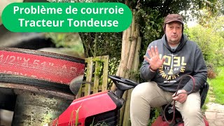 La courroie de mon tracteur tondeuse patine je vous explique comment jai résolu le problème [upl. by Crane]