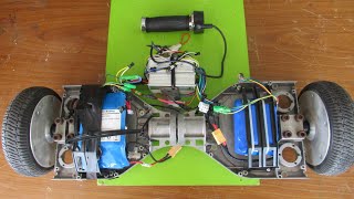 skateboard elettrico 2 motori due centraline due batterie 36v 5A diy dual motor twins driver [upl. by Ripley262]