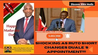 Shocking as Ruto short changes DUALE s appointment and Miano is dropped [upl. by Auburta142]