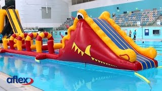 Aflex Inflatables  Fun for Commercial Pools Open Water and Land [upl. by Odette]