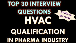 HVAC Qualification  HVAC Validation in pharmaceutical industry I Interview questions and answers [upl. by Redd733]