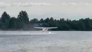 Alaska Float Plane Takes Off from Wasilla Lake [upl. by Graeme]