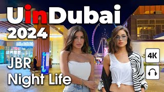 Dubai Live 247 🇦🇪 Wonderful JBR Night Life 4K  Walking Tour [upl. by Rosenblatt449]