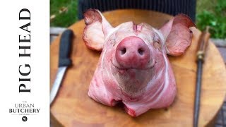 How to professionally debone a pigs head  Pig Butchery [upl. by Ydnik]