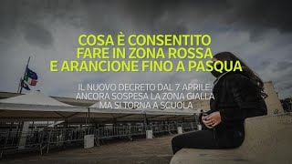 Cosa è consentito fare in zona rossa e arancione fino a Pasqua [upl. by Nilats]