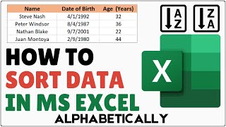 How to Sort Alphabetically in Excel [upl. by Engleman912]