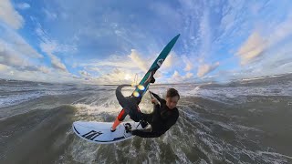 Windsurfing onshore wave sailing windsurfing [upl. by Feune]