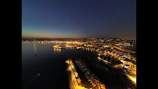 Palm Beach Cannes vu de nuit  Drone 🌉 [upl. by Tidwell]