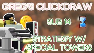 GREGS QUICKDRAW NEW BADLANDS 2 STRATEGY  Tower Defense Simulator [upl. by Clance]