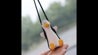 Cute Swing Duck Car Pendant Interior Rearview Mirrors Charms Ornament [upl. by Illom328]