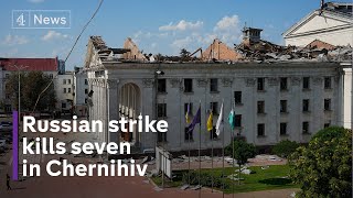 Ukraine Russia strikes on Chernihiv condemned by UN [upl. by Christi]