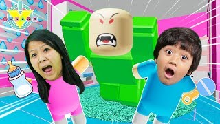 RYAN AS A BABY IN ROBLOX Roblox Baby Simulator Lets Play with Ryans Mommy [upl. by Fasto]