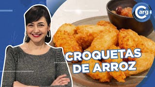 CÓMO HAGO CROQUETAS DE ARROZ [upl. by Ahseken]