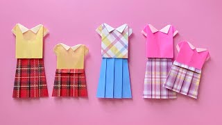 【折り紙】シャツとスカート／【Origami】Shirt and Skirt [upl. by Haliled]