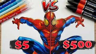 5 vs 500 MARKER ART  Cheap VS Expensive Which is WORTH IT [upl. by Yleen]