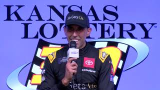 Aric Almirola notches NASCAR Xfinity win Kansas [upl. by Sanson]