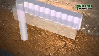 Secant Pile Wall Construction Methodology [upl. by Meter]