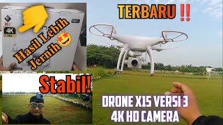 DRONE X1S VERSI KE 3 4K HD SUDAH GPS GIMBAL BRUSHLESS [upl. by Nosrej]