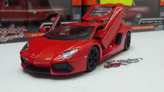 Lamborghini Aventador LP7004 escala 124 Maisto  shebystoys [upl. by Pacifica]