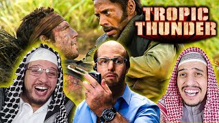 TROPIC THUNDER 2008 MOVIE REACTION  WE WERE NOT READY FOR THIS  FIRST TIME MOVIE REACTION [upl. by Ylrac531]