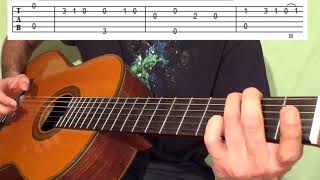 Easy Fingerstyle Guitar Lesson For Beginners  Bard Song Guitar Intro [upl. by Pammie]