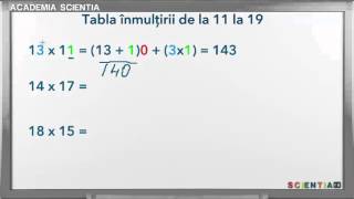 Tabla inmultirii de la 11 la 19 [upl. by Fernandes]