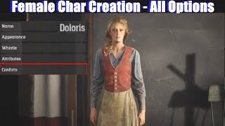 RDR2 Female Character Creation Options Detailed  Red Dead Redemption 2 Online PS4 Pro [upl. by Zielsdorf583]