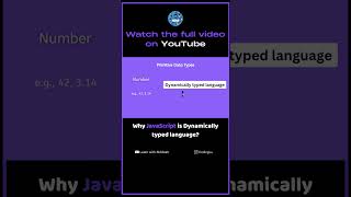 Why JavaScript is Dynamically typed language javascript viralvideo shorts viralshorts [upl. by Etat]