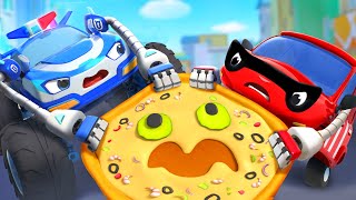 I Want Pizza 🍕  Sharing Is Caring  Police Rescue Team  Nursery Rhymes amp Kids Songs  BabyBus [upl. by Sualkin]