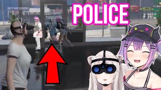 Shishiro Botan Laugh So Hard At Towa Accidentally Hitting Police Officer  GTA V HololiveSub [upl. by Halland373]