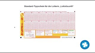 Lotto spielen  wie Du einen Lottoschein richtig ausfüllst [upl. by Adimra432]