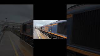 66767 ‘Kings Cross PSB 19712021’ arriving and departing Peterborough with tones [upl. by Desirae568]