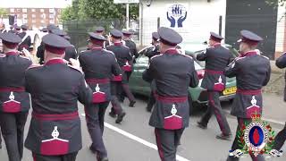 Bangor Protestant Boys Fb  Cloughfern Young Conquerors FB Parade 170824 [upl. by Thurlough]