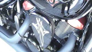 Kawasaki VN900 Big Air Kit PC III debaffled pipes DYNO tuned exhaust sound [upl. by Wanda]