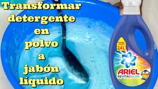 Como transformar detergente en polvo a un detergente liquido super potente para la ropa [upl. by Jordon]