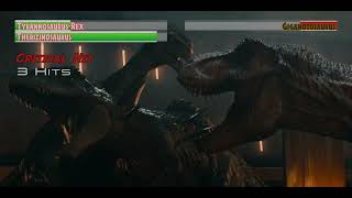 TyrannosaurusRex vs Giganotosauruswith healthbars [upl. by Harraf]