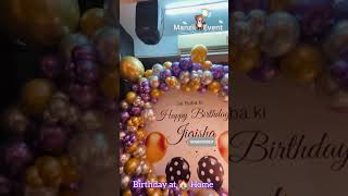 Creative birthday decoration ideas at home on a budget shots viral manzilevent viralvideo [upl. by Mateo]