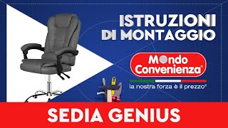 Istruzioni di Montaggio Sedia da Ufficio Genius  Mondo Convenienza [upl. by Enytsirk]