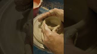 Studio Pottery London Throwing a Cylinder with Cross Section [upl. by Dyanna]