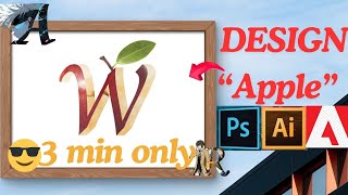 Design Apple W in 3 min  Beginner Adobe Photoshop Tip  3D  Tutorial  Create Manipulation  Image [upl. by Bolan]