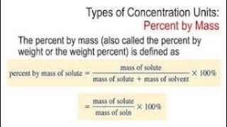 Class 9th  Chapter 06 Solutions  Concentration Units  Mass MassMass amp MassVolume Explained [upl. by Filemon469]