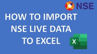 How to Import NSE Live Data in Excel  NSE Live Data in Excel [upl. by Akihsan]